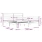 vidaXL Estructura de cama de madera maciza de pino gris 200x200 cm vidaXL Estructura de cama de madera maciza de pino gris 200x200 cm