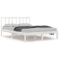 vidaXL Estructura cama madera maciza pino blanca King Size 150x200 cm vidaXL Estructura cama madera maciza pino blanca King Size 150x200 cm