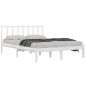 vidaXL Estructura cama madera maciza pino blanca King Size 150x200 cm vidaXL Estructura cama madera maciza pino blanca King Size 150x200 cm
