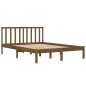 vidaXL Estructura cama madera de pino doble marrón miel 135x190 cm vidaXL Estructura cama madera de pino doble marrón miel 135x190 cm