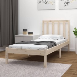 vidaXL Estructura de cama madera maciza de pino 75x190 cm