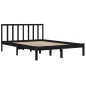 vidaXL Estructura de cama de madera maciza de pino negra 140x200 cm vidaXL Estructura de cama de madera maciza de pino negra 140x200 cm