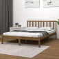 vidaXL Estructura de cama madera maciza de pino marrón miel 200x200 cm vidaXL Estructura de cama madera maciza de pino marrón miel 200x200 cm