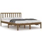 vidaXL Estructura de cama madera maciza de pino marrón miel 200x200 cm vidaXL Estructura de cama madera maciza de pino marrón miel 200x200 cm