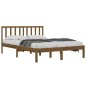 vidaXL Estructura de cama madera maciza de pino marrón miel 200x200 cm vidaXL Estructura de cama madera maciza de pino marrón miel 200x200 cm