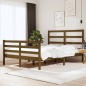 vidaXL Estructura de cama de madera maciza pino marrón miel 150x200 cm vidaXL Estructura de cama de madera maciza pino marrón miel 150x200 cm