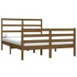 vidaXL Estructura de cama de madera maciza pino marrón miel 150x200 cm vidaXL Estructura de cama de madera maciza pino marrón miel 150x200 cm