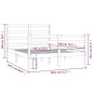 vidaXL Estructura de cama de madera maciza pino marrón miel 150x200 cm vidaXL Estructura de cama de madera maciza pino marrón miel 150x200 cm