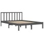 vidaXL Estructura de cama madera maciza de pino doble gris 135x190 cm vidaXL Estructura de cama madera maciza de pino doble gris 135x190 cm