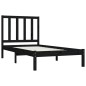 vidaXL Estructura cama madera maciza pino individual negra 75x190 cm vidaXL Estructura cama madera maciza pino individual negra 75x190 cm