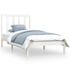 vidaXL Estructura de cama madera maciza de pino blanca 100x200 cm