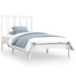 vidaXL Estructura de cama madera maciza de pino blanca 100x200 cm vidaXL Estructura de cama madera maciza de pino blanca 100x200 cm