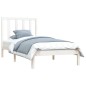 vidaXL Estructura de cama madera maciza de pino blanca 100x200 cm vidaXL Estructura de cama madera maciza de pino blanca 100x200 cm