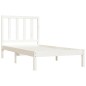 vidaXL Estructura de cama madera maciza de pino blanca 100x200 cm vidaXL Estructura de cama madera maciza de pino blanca 100x200 cm
