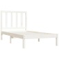 vidaXL Estructura de cama madera maciza individual blanco 90x190 cm vidaXL Estructura de cama madera maciza individual blanco 90x190 cm