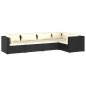 vidaXL Set de muebles de jardín 5 pzas y cojines ratán sintético negro vidaXL Set de muebles de jardín 5 pzas y cojines ratán sintético negro