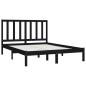vidaXL Estructura de cama madera maciza de pino doble negra 135x190 cm vidaXL Estructura de cama madera maciza de pino doble negra 135x190 cm