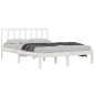 vidaXL Estructura de cama de madera maciza de pino blanco 160x200 cm vidaXL Estructura de cama de madera maciza de pino blanco 160x200 cm