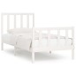 vidaXL Estructura de cama individual madera maciza blanca 90x190 cm vidaXL Estructura de cama individual madera maciza blanca 90x190 cm