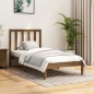 vidaXL Estructura de cama madera maciza pino marrón miel 100x200 cm vidaXL Estructura de cama madera maciza pino marrón miel 100x200 cm