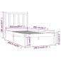 vidaXL Estructura de cama madera maciza pino marrón miel 100x200 cm vidaXL Estructura de cama madera maciza pino marrón miel 100x200 cm