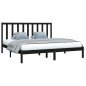 vidaXL Estructura de cama madera maciza de pino negra 180x200 cm vidaXL Estructura de cama madera maciza de pino negra 180x200 cm