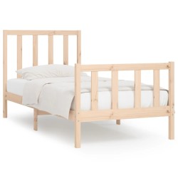 vidaXL Estructura de cama madera maciza 75x190 cm