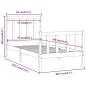 vidaXL Estructura de cama madera maciza 75x190 cm vidaXL Estructura de cama madera maciza 75x190 cm