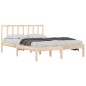 vidaXL Estructura de cama madera maciza de pino 135x190 cm vidaXL Estructura de cama madera maciza de pino 135x190 cm