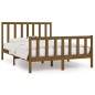 vidaXL Estructura de cama doble madera maciza marrón miel 120x190 cm vidaXL Estructura de cama doble madera maciza marrón miel 120x190 cm