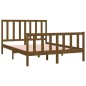 vidaXL Estructura de cama doble madera maciza marrón miel 120x190 cm vidaXL Estructura de cama doble madera maciza marrón miel 120x190 cm