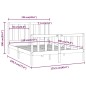 vidaXL Estructura de cama doble madera maciza marrón miel 120x190 cm vidaXL Estructura de cama doble madera maciza marrón miel 120x190 cm
