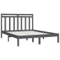 vidaXL Estructura de cama de madera maciza de pino gris 160x200 cm