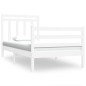 vidaXL Estructura de cama individual madera maciza blanca 90x190 cm vidaXL Estructura de cama individual madera maciza blanca 90x190 cm