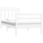 vidaXL Estructura de cama individual madera maciza blanca 90x190 cm vidaXL Estructura de cama individual madera maciza blanca 90x190 cm