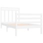 vidaXL Estructura de cama individual madera maciza blanca 90x190 cm vidaXL Estructura de cama individual madera maciza blanca 90x190 cm