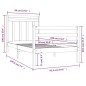 vidaXL Estructura de cama individual madera maciza blanca 90x190 cm vidaXL Estructura de cama individual madera maciza blanca 90x190 cm