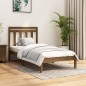 vidaXL Estructura de cama madera maciza marrón miel 100x200 cm