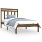 vidaXL Estructura de cama madera maciza marrón miel 100x200 cm