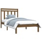 vidaXL Estructura de cama madera maciza marrón miel 100x200 cm