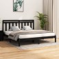 vidaXL Estructura de cama de madera maciza de pino negra 200x200 cm vidaXL Estructura de cama de madera maciza de pino negra 200x200 cm