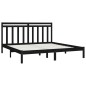 vidaXL Estructura de cama de madera maciza de pino negra 200x200 cm vidaXL Estructura de cama de madera maciza de pino negra 200x200 cm