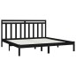 vidaXL Estructura de cama madera maciza negro super king 180x200 cm vidaXL Estructura de cama madera maciza negro super king 180x200 cm