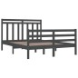 vidaXL Estructura de cama de madera maciza gris 140x200 cm