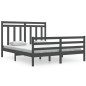 vidaXL Estructura de cama de madera maciza de pino gris 160x200 cm vidaXL Estructura de cama de madera maciza de pino gris 160x200 cm