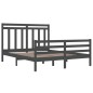 vidaXL Estructura de cama de madera maciza de pino gris 160x200 cm vidaXL Estructura de cama de madera maciza de pino gris 160x200 cm