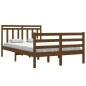 vidaXL Estructura cama madera maciza doble pequeña marrón 120x190 cm vidaXL Estructura cama madera maciza doble pequeña marrón 120x190 cm