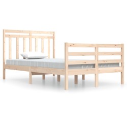 vidaXL Estructura de cama madera maciza 120x200 cm