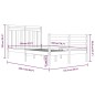 vidaXL Estructura de cama madera maciza 120x200 cm
