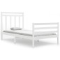 vidaXL Estructura de cama madera maciza blanca 100x200 cm vidaXL Estructura de cama madera maciza blanca 100x200 cm